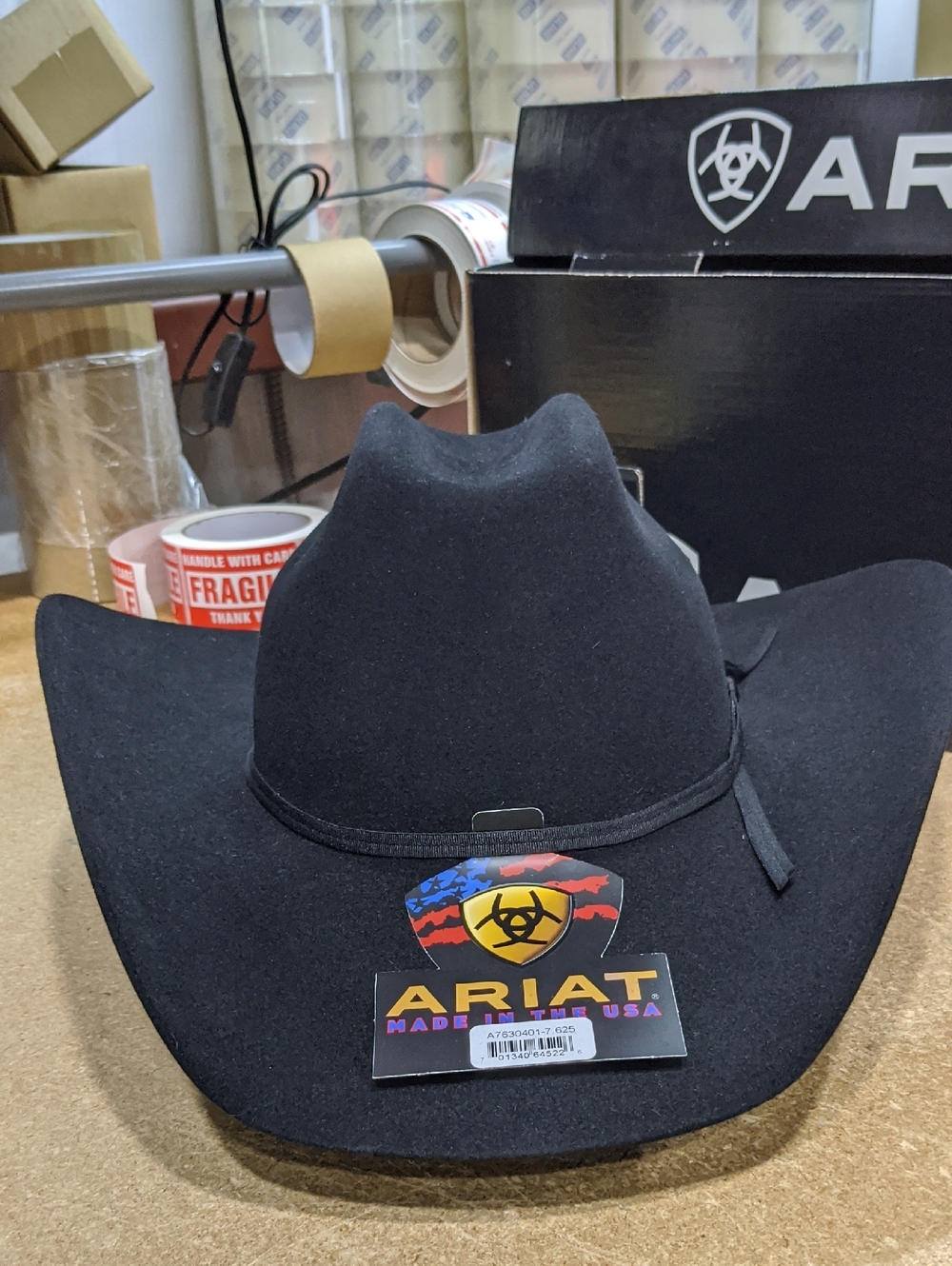 Ariat 6X Black Fur Felt Classic Cowboy Hat – Kingman